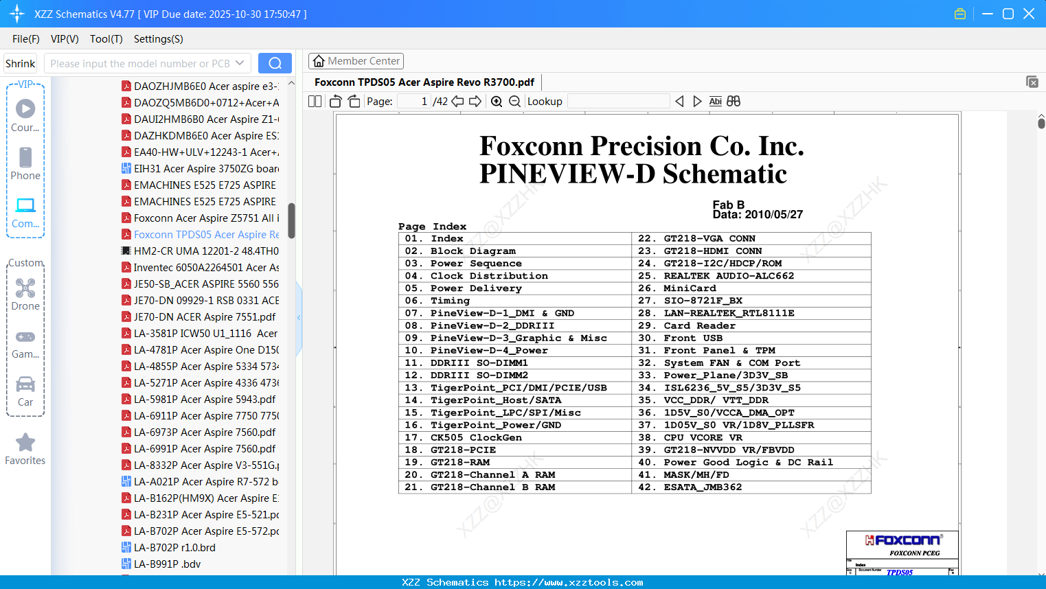 Laptop Foxconn TPDS05 Acer Aspire Revo R3700